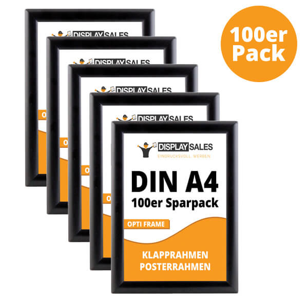 klapprahmen opti-frame schwarz a4 100er pack