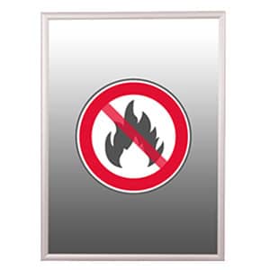 Klapprahmen B1 zertifiziert Nicht Brennbar silber